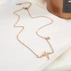 Wavy Necklace Rose Gold - One Size