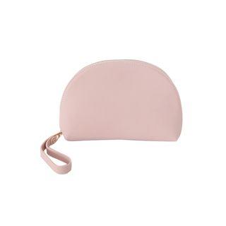 Zipped Semicircle Wristlet Clutch