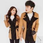 Couple Matching Two-tone Double-breasted Jacket