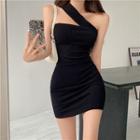 Halter-neck Knit Mini Dress