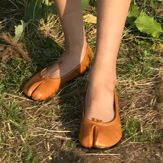 Colored Faux-leather Flats