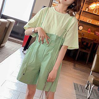 Suspender Skirt / Shorts / Short-sleeve T-shirt