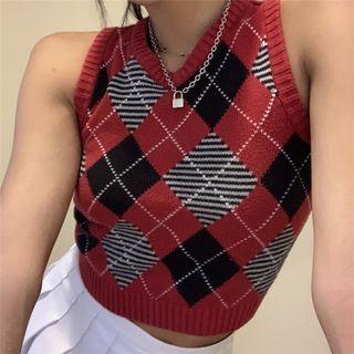 Plain / Argyle Knit Vest