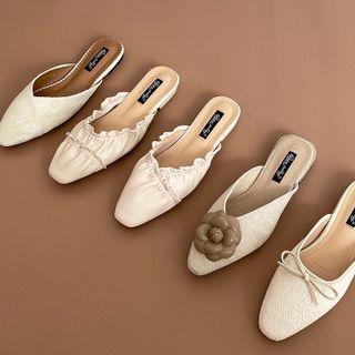 Plain Pointed-toe Mules ( Various Designs )