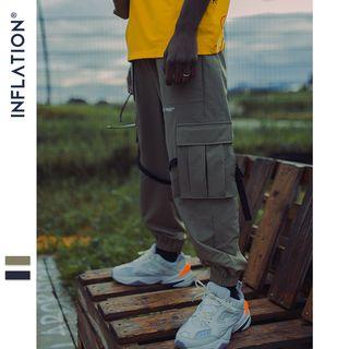 Couple Tie-accent Cargo Jogger Pants