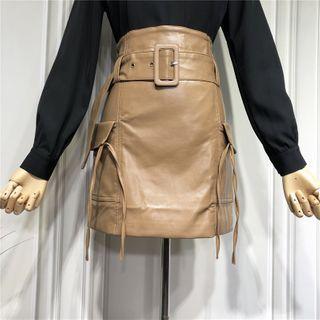 Vintage Belted Mini Skirt