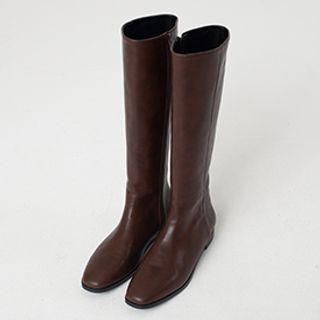 Zip-side Pleather Tall Boots