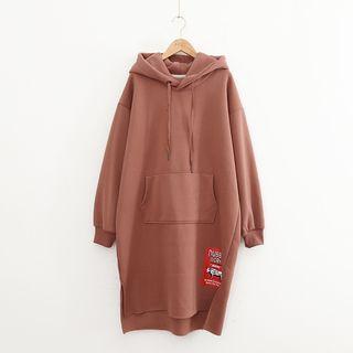 Pocket Hooded Long Sweatshirt