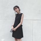 Lace-up Back Sleeveless A-line Dress