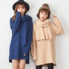Long Sweater With Scarf