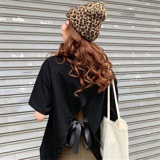 Tie-back Oversize Short-sleeve T-shirt
