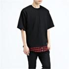Contrasted-trim Short-sleeve T-shirt