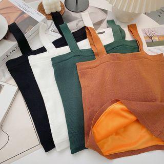 Plain Fleece Knit Tank Top