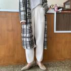 Wool Blend Knit Baggy Pants