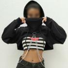 Cropped Hoodie With Chain