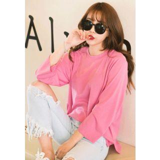 3/4-sleeve Colored Top