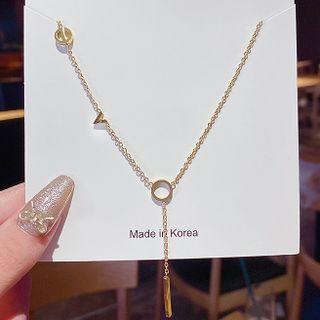 Hoop Necklace X088 - 1pc - Gold - One Size