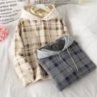 Plaid Loose-fit Hoodie - 2 Colors
