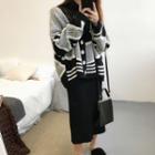Knit Midi Skirt / Long-sleeve Top