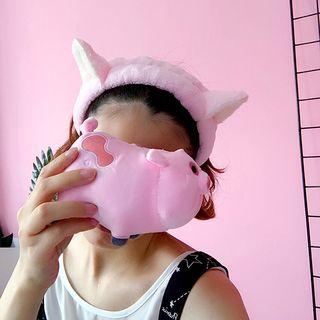 Cat Ear Coral Fleece Face Wash Headband