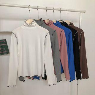 Plain Long Sleeve Cropped  T-shirt