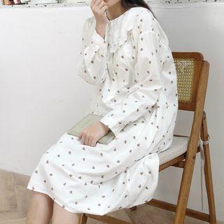 Long-sleeve Heart Pattern Dress