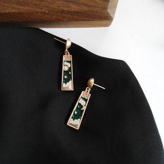 Moon & Star Alloy Bar Dangle Earring