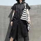Irregular Hem Short-sleeve Shirtdress