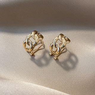 Chunky Chain Alloy Earring 1 Pair - Yz106jins - Gold - One Size