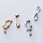 Non-matching 925 Sterling Silver Irregular Drop Earring