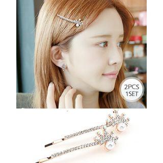 Crown Rhinestone Bobby Hair Pin