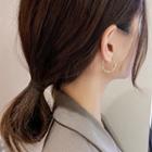 Alloy Open Hoop Earring 1 Pair - 01 - As Shown In Figure - One Size