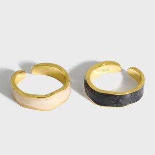 Glaze Sterling Silver Open Ring