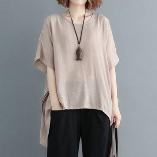 Batwing-sleeve Oversize Top
