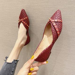 Studded Woven Flats