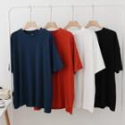 Short-sleeve Loose-fit Plain T-shirt