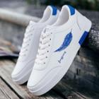 Feather Faux Leather Sneakers