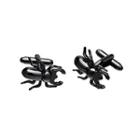 Fashion Personality Black Beetle Cufflinks Black - One Size