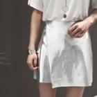 Banded-waist Asymmetric-hem L Me Skirt