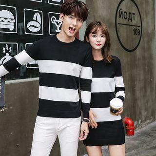 Couple Matching Striped Sweater / Knit Tunic