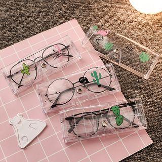 Printed Transparent Eyeglasses Case As Shown In Figure - One Size