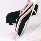 Colored Panel Wide-leg Cropped Pants