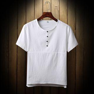 Short-sleeve Cotton Linen T-shirt