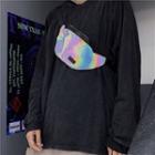 Iridescent Canvas Sling Bag As Shown In Figure - One Size