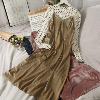 Velvet Sleeveless Midi Dress In 5 Colors