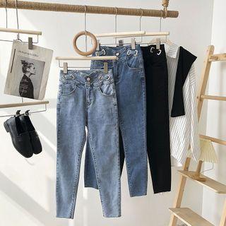 Asymmetrical High-waist Harem Straight Cut Pants