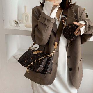 Set: Patterned Crossbody Bag + Coin Purse
