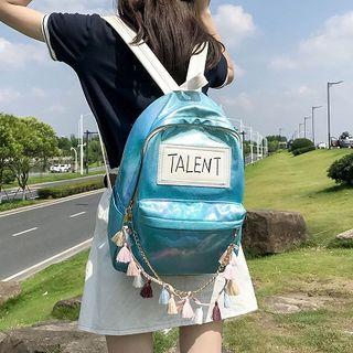 Tassel Chain Pvc Backpack