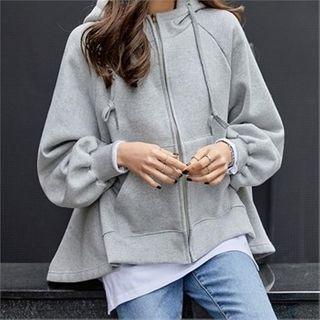Napped Dip-back A-line Hoodie