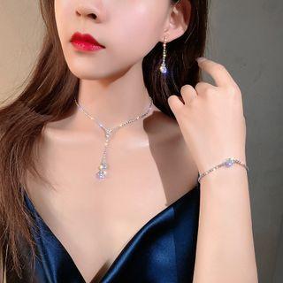 Rhinestone Necklace / Bracelet / Drop Earring